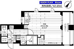 ステージグランデ新川 ワンルームの間取図画像
