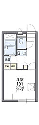 レオパレスグランブルーα 1Kの間取図画像