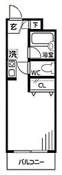 espoir小平 2階1Kの間取り