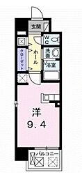 クラシェス尼崎 ワンルームの間取図画像
