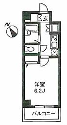 フローラ荻窪 2階1Kの間取り