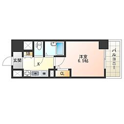 Osaka Metro御堂筋線 本町駅 徒歩3分の賃貸マンション 6階1Kの間取り