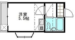 メゾンロワール ワンルームの間取図画像