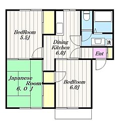 レジデンス・翔 3DKの間取図画像