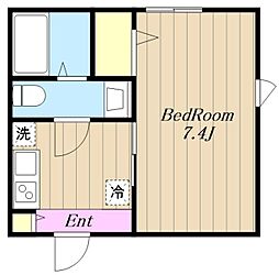 アザーレ・パッシオ座間C 1Kの間取図画像