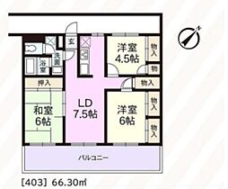 第5SSマンション 4階3LDKの間取り