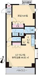 GARDEN SQUARE 3階1LDKの間取り