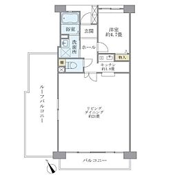 コーポレート鷺沼 1LDKの間取図画像