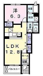 アメニティーC 1LDKの間取図画像