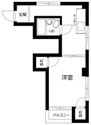 東武東上線 上板橋駅 徒歩12分の賃貸マンション 3階1Kの間取り