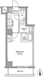 ボアビスタ門前仲町 9階1Kの間取り