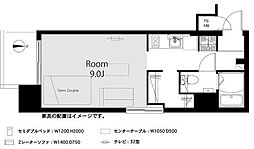 アクシルコート桜台 ワンルームの間取図画像