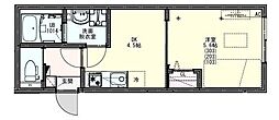 KEIAI RESIDENCE せんげん台II 2階1DKの間取り