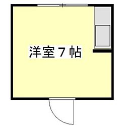 ステューディオ桜台 2階ワンルームの間取り