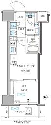 パークアクシス住吉ガーデンスクエア 1DKの間取図画像