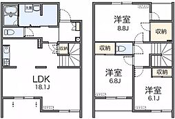 レオネクストガルテン南が丘 3LDKの間取図画像
