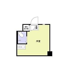 Ｔ1東日本橋 4階ワンルームの間取り
