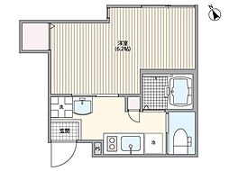 ミハス三軒茶屋 1階1Kの間取り