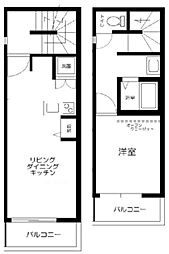 東武東上線 東武練馬駅 徒歩7分の賃貸アパート 2階1LDKの間取り