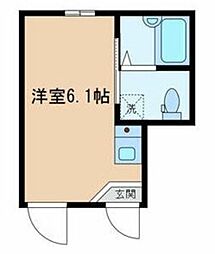 BONDS小台 1階ワンルームの間取り