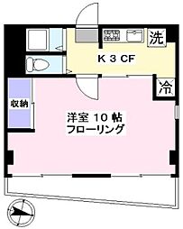 ハッピー曙 1Kの間取図画像