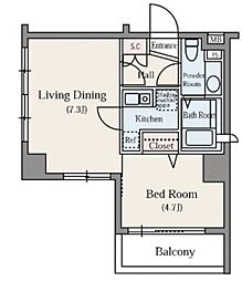東池袋DUPLEXR's 1DKの間取図画像