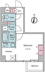 LIGHTTERRACE押上 ワンルームの間取図画像