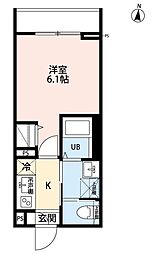 robot home 京成小岩 1Kの間取図画像