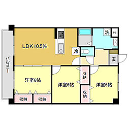メゾンアムール 3LDKの間取図画像