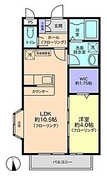 ラクシャリーコート 1LDKの間取図画像