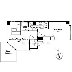ＣＳヒルズ 1階1LDKの間取り