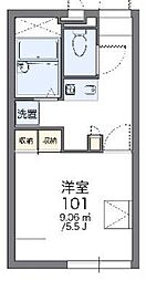 レオパレスポートビラ 1Kの間取図画像