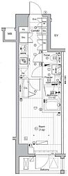 PREMIUMCUBE武蔵小山 1Kの間取図画像
