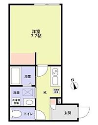 ＰＨＯＳ八王子 1階1Kの間取り