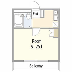 メゾンマロニエ 1Kの間取図画像
