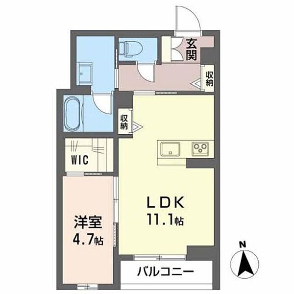 ソッリーソ蒲町 202｜宮城県仙台市若林区蒲町東(賃貸マンション1LDK・2階・42.63㎡)の写真 その2