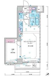 Genoviaカネガフチ 1LDKの間取図画像