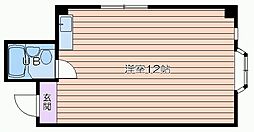大宝北天満ロイヤルハイツ 3階ワンルームの間取り