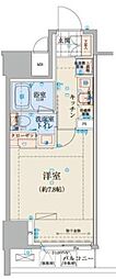 リヴシティ日本橋ネクステシア 1Kの間取図画像