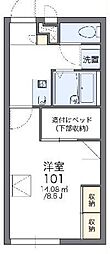 レオパレスワンダーランド 1Kの間取図画像