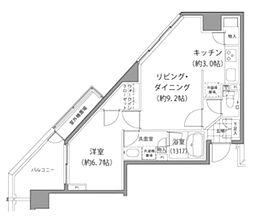 エーデル練馬 2階1LDKの間取り