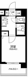 パレステュディオ芝浦TokyoBay 1Kの間取図画像