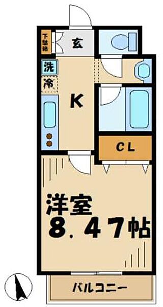 ロイヤルコート松木 303｜東京都八王子市松木(賃貸マンション1K・3階・27.33㎡)の写真 その2