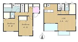 小田急小田原線 相武台前駅 徒歩6分の賃貸一戸建て 2SLDKの間取り