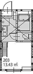 ヒルズ矢向 ワンルームの間取図画像