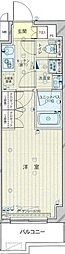 ルーブル墨田立花 1Kの間取図画像