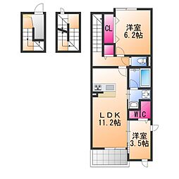 仮称)金岡町プロジェクト工事 2LDKの間取図画像