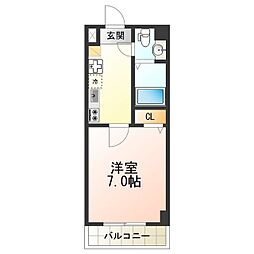 FDSコハマウエスト 1Kの間取図画像