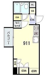 東新橋ビル ワンルームの間取図画像