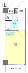 コスモ北千住 ワンルームの間取図画像
